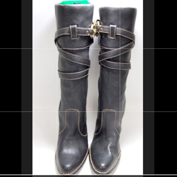 Coach Shoes - Coach Reiann❗️ship 12/19 Leather slouch boot 8.5